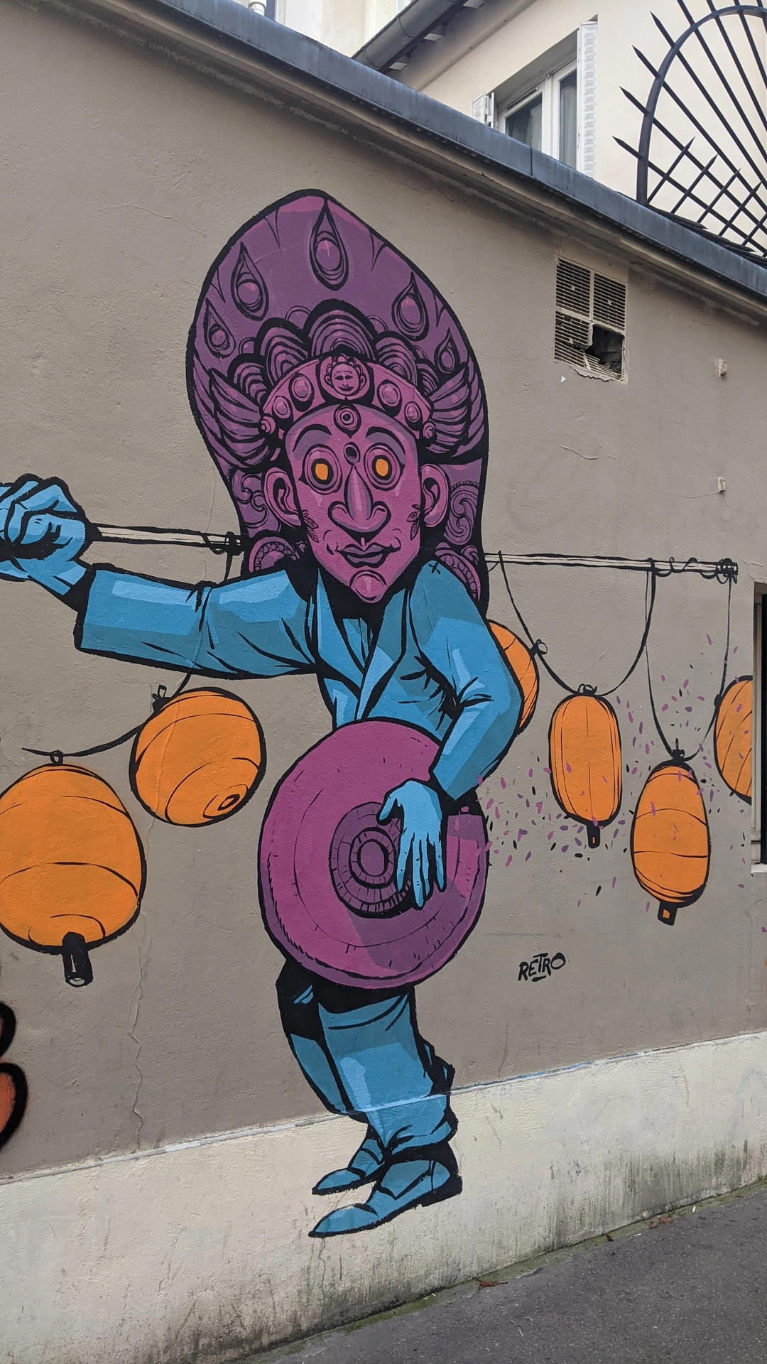Oeuvre de Street Art réalisée par Retro à Paris