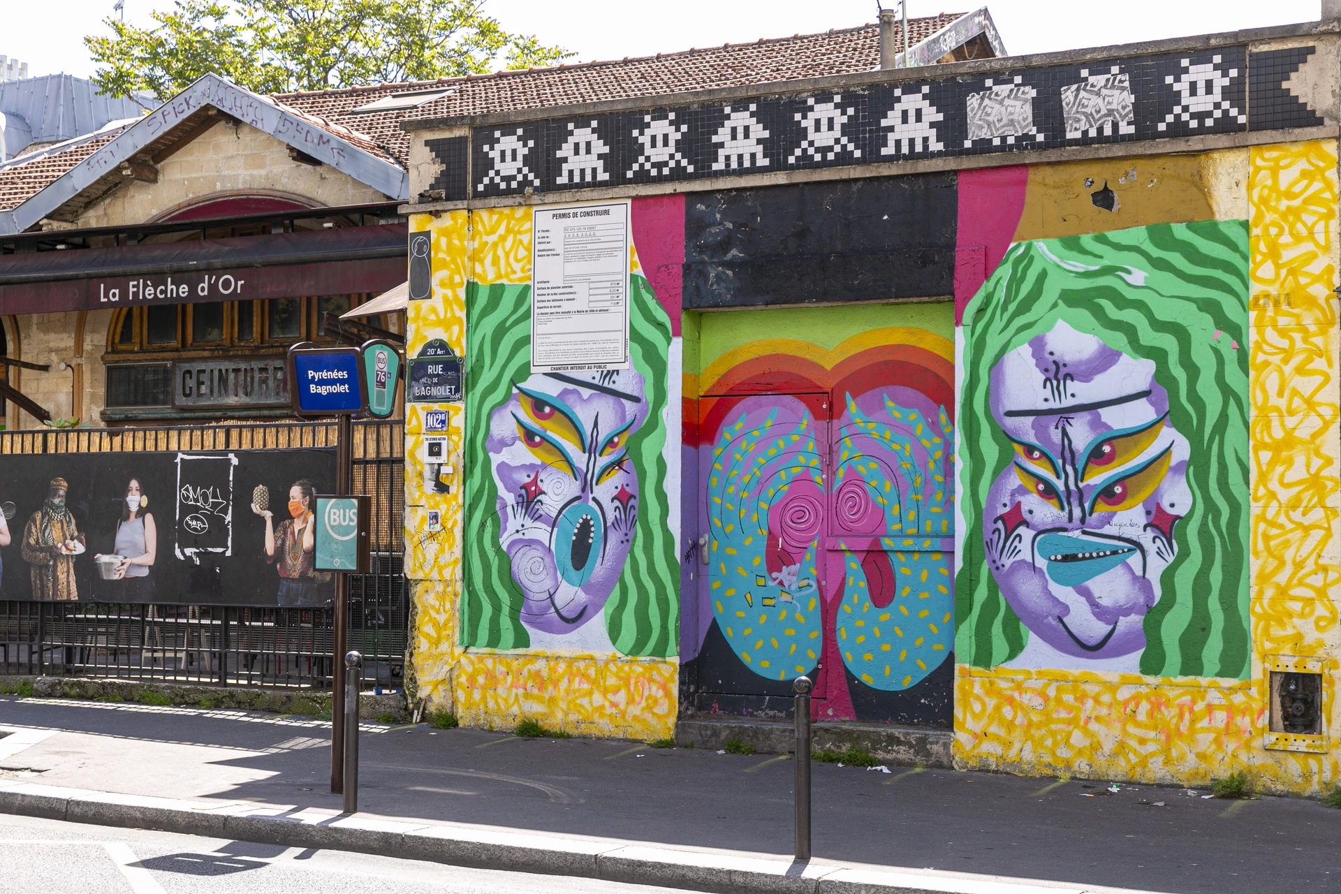 Oeuvre de Street Art réalisée par Invader, Kashink à Paris