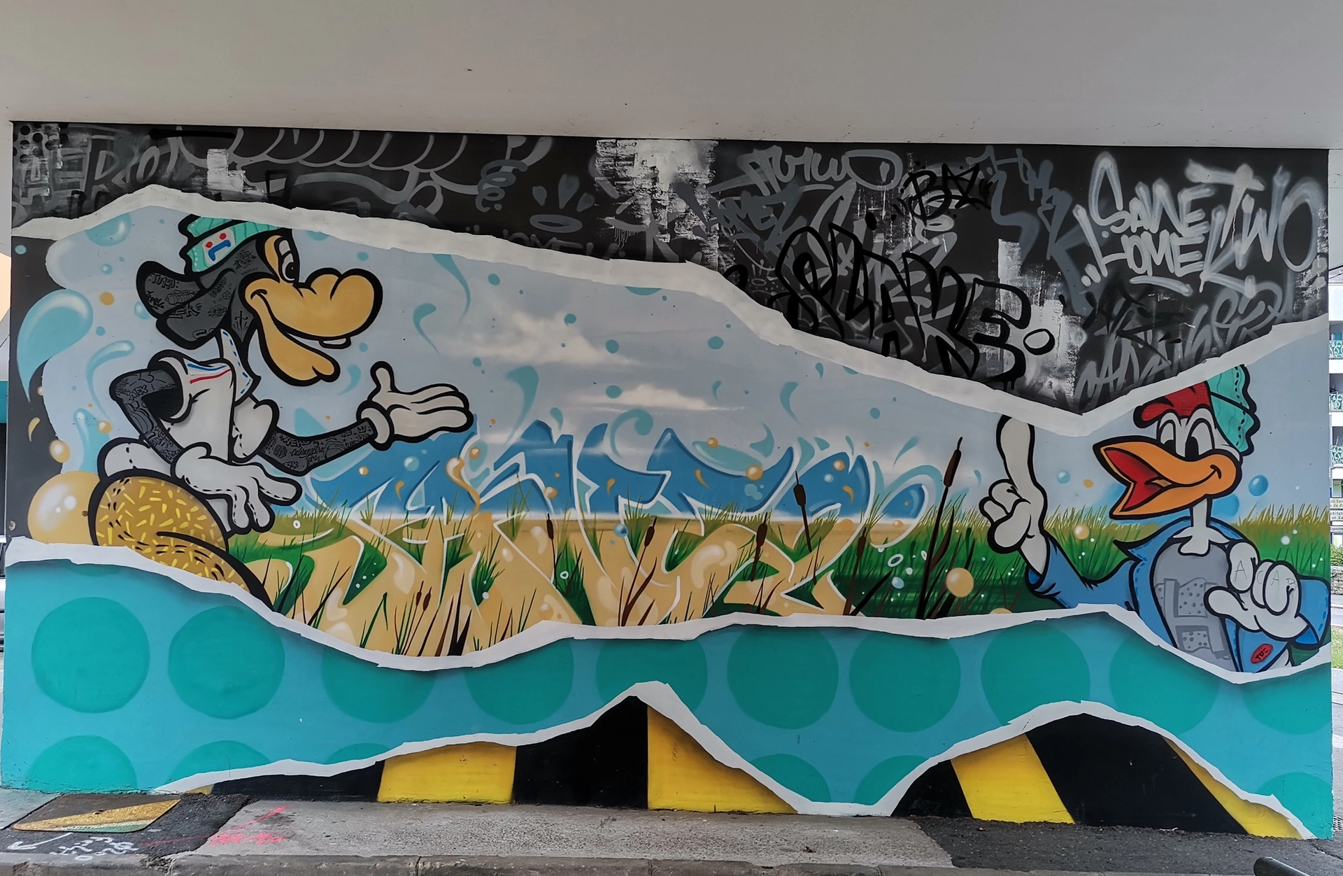 Oeuvre de Street Art réalisée par Sanetwo à Hérouville-Saint-Clair