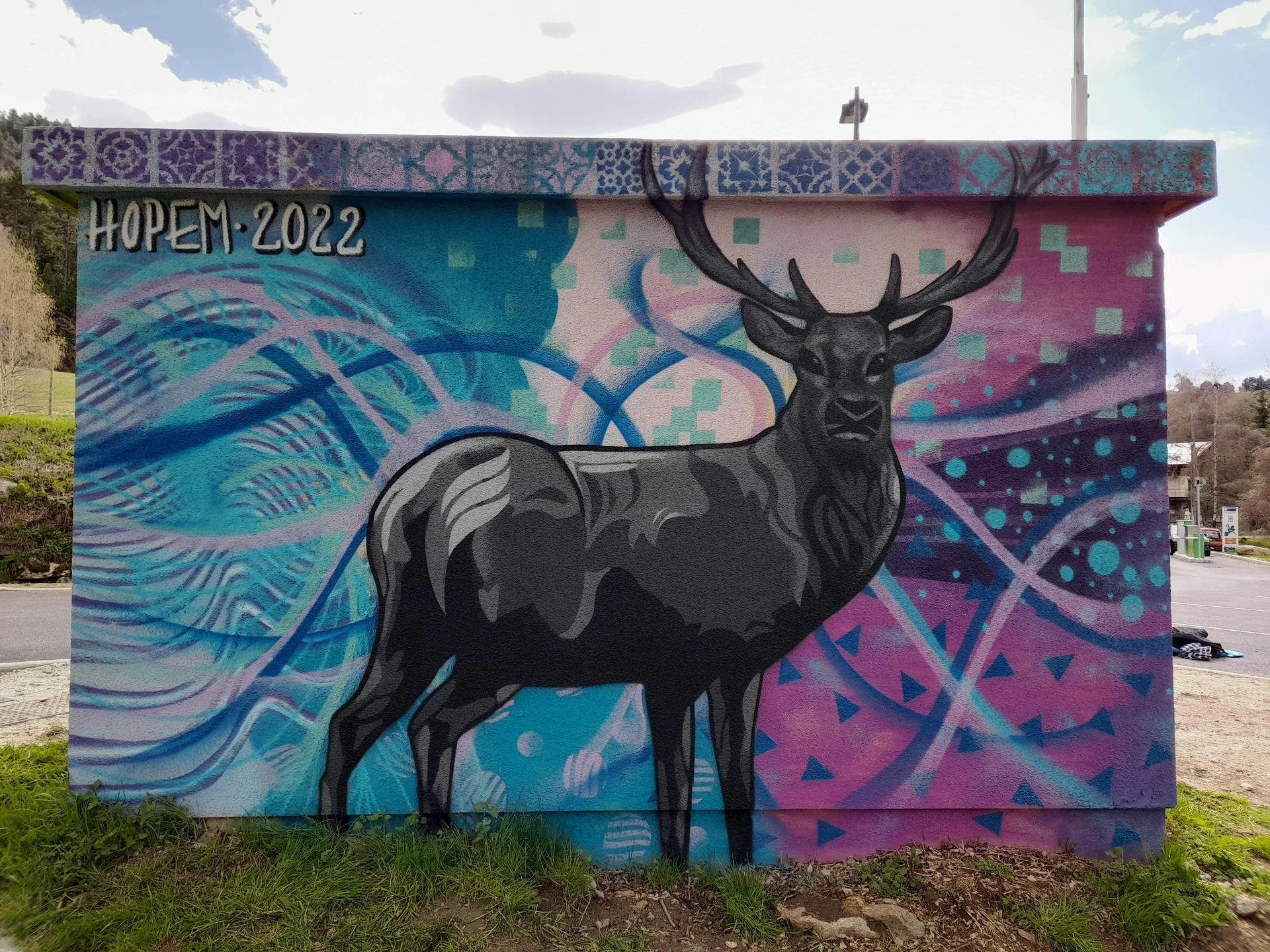 Oeuvre de Street Art à Saint-Pierre-dels-Forcats
