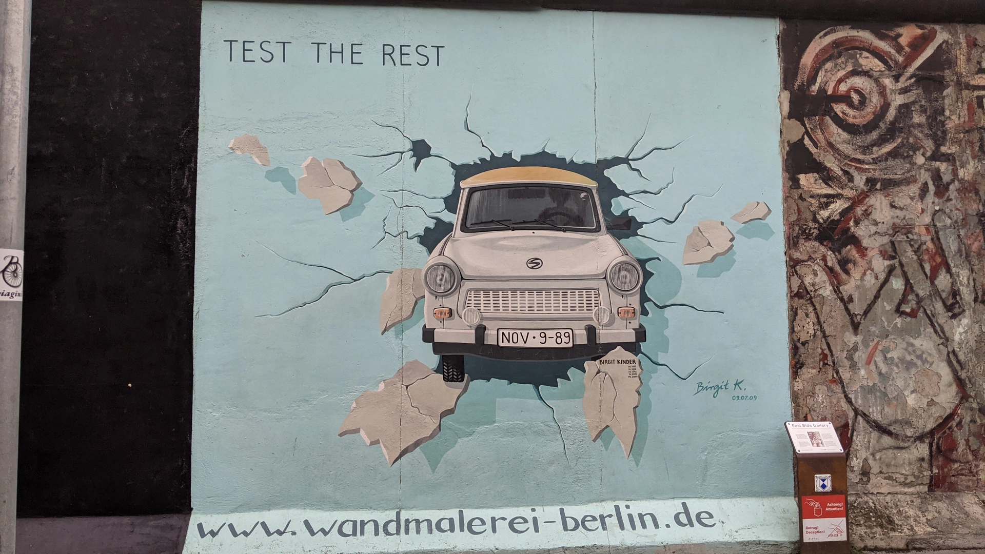 Oeuvre de Street Art réalisée par Birgit Kinder à Berlin