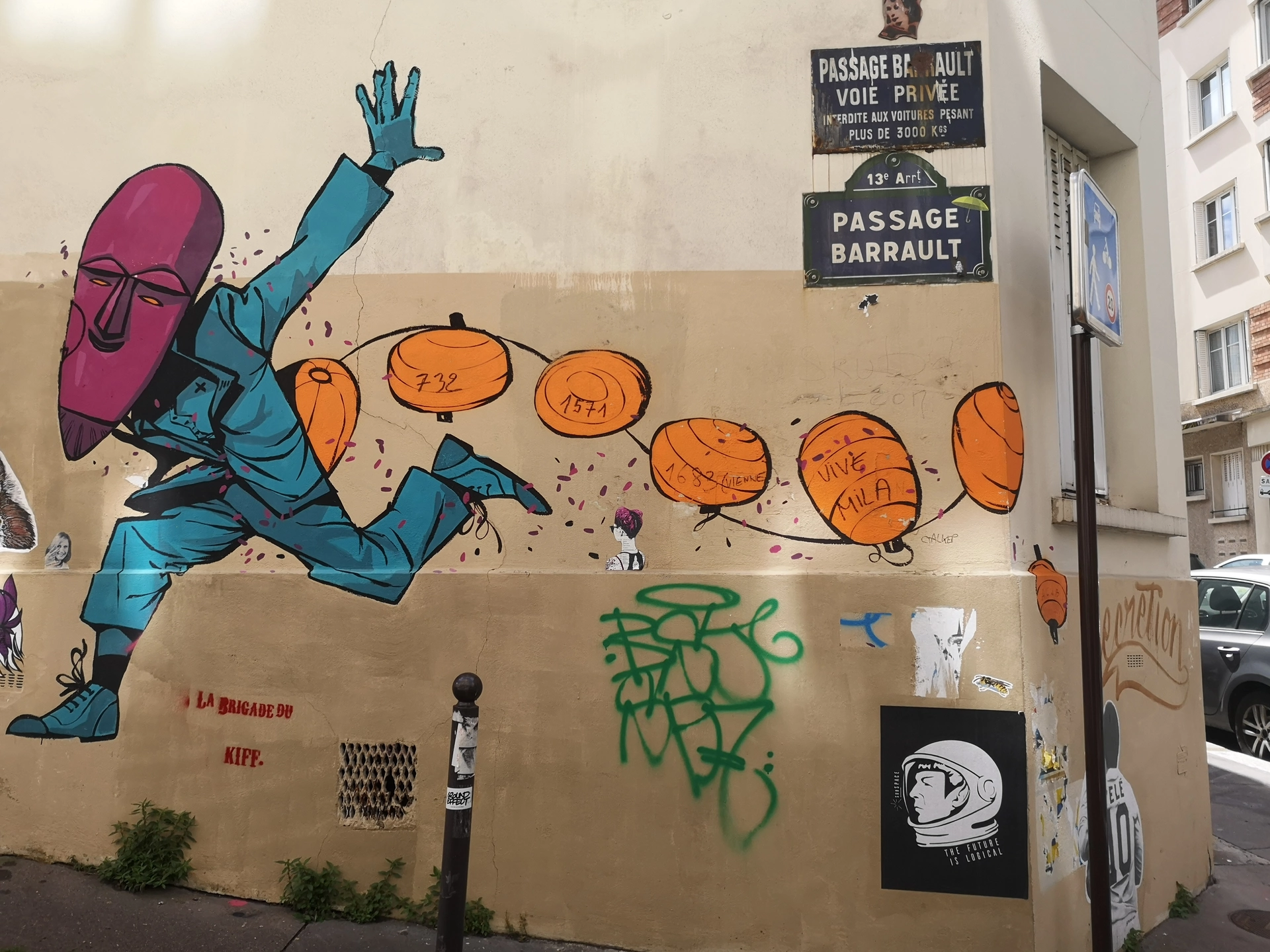Oeuvre de Street Art réalisée par Retro à Paris