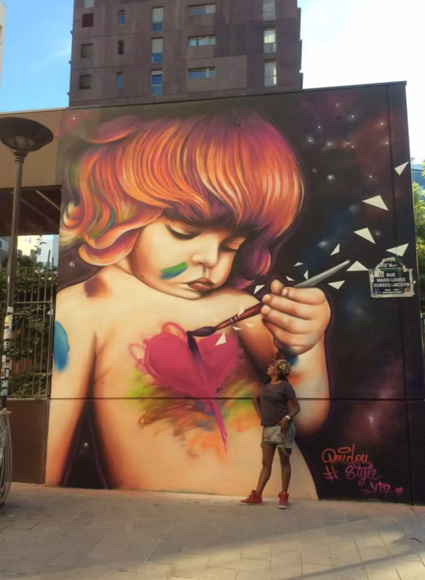 Oeuvre de Street Art réalisée par Doudou Style à Paris
