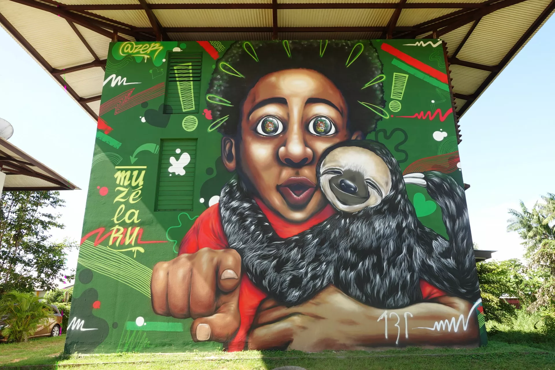 Oeuvre de Street Art réalisée par Azer à Macouria