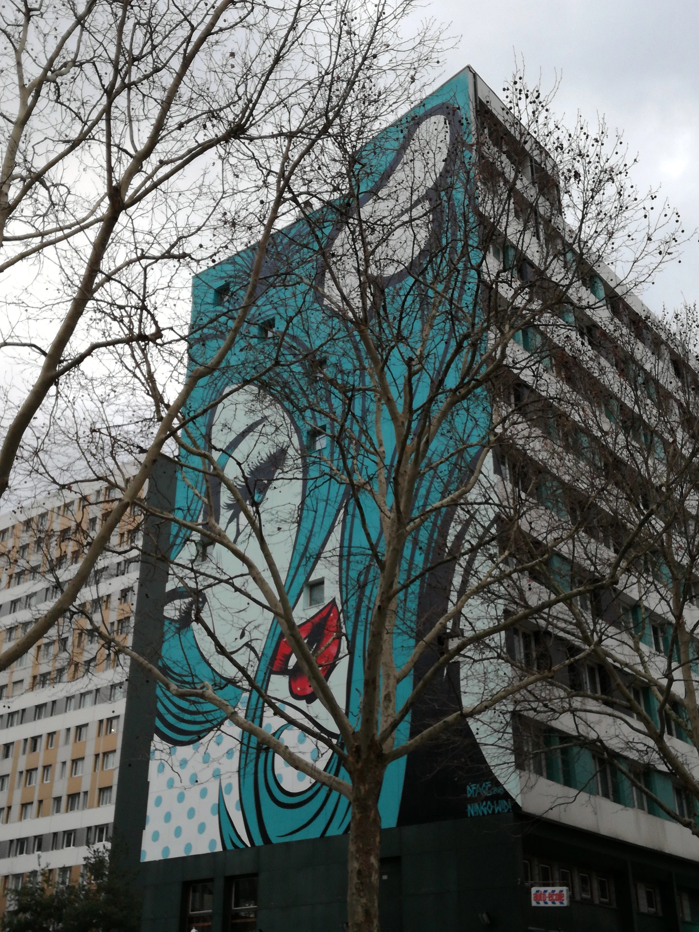 Oeuvre de Street Art réalisée par D*Face à Paris
