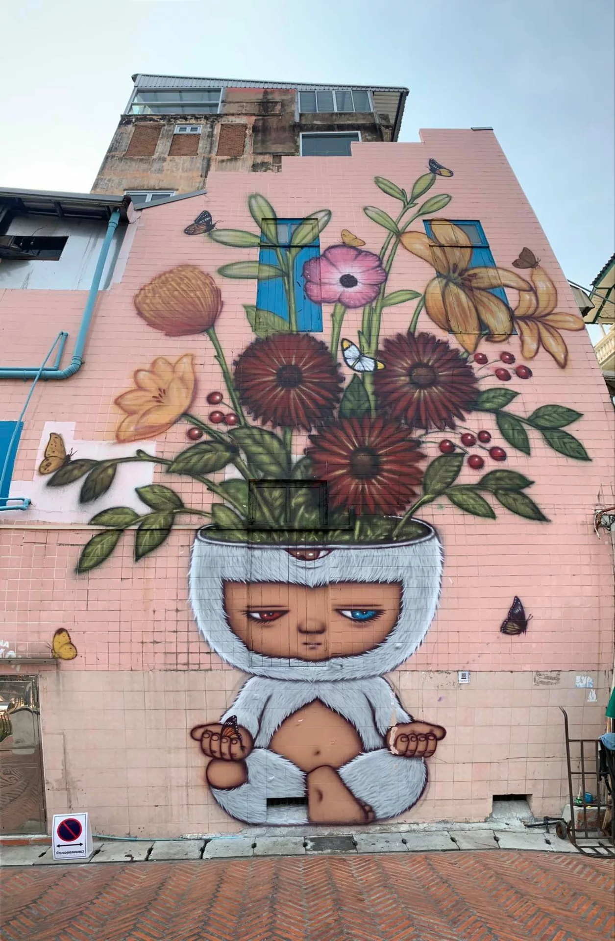 Oeuvre de Street Art réalisée par Alex, Alëxone à Bangkok