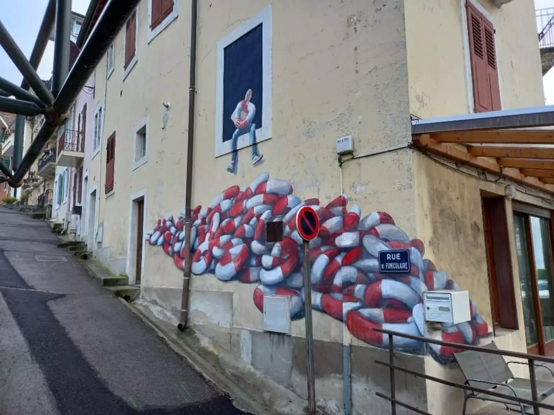 Oeuvre de Street Art réalisée par Philippe Herard à Thonon-les-Bains