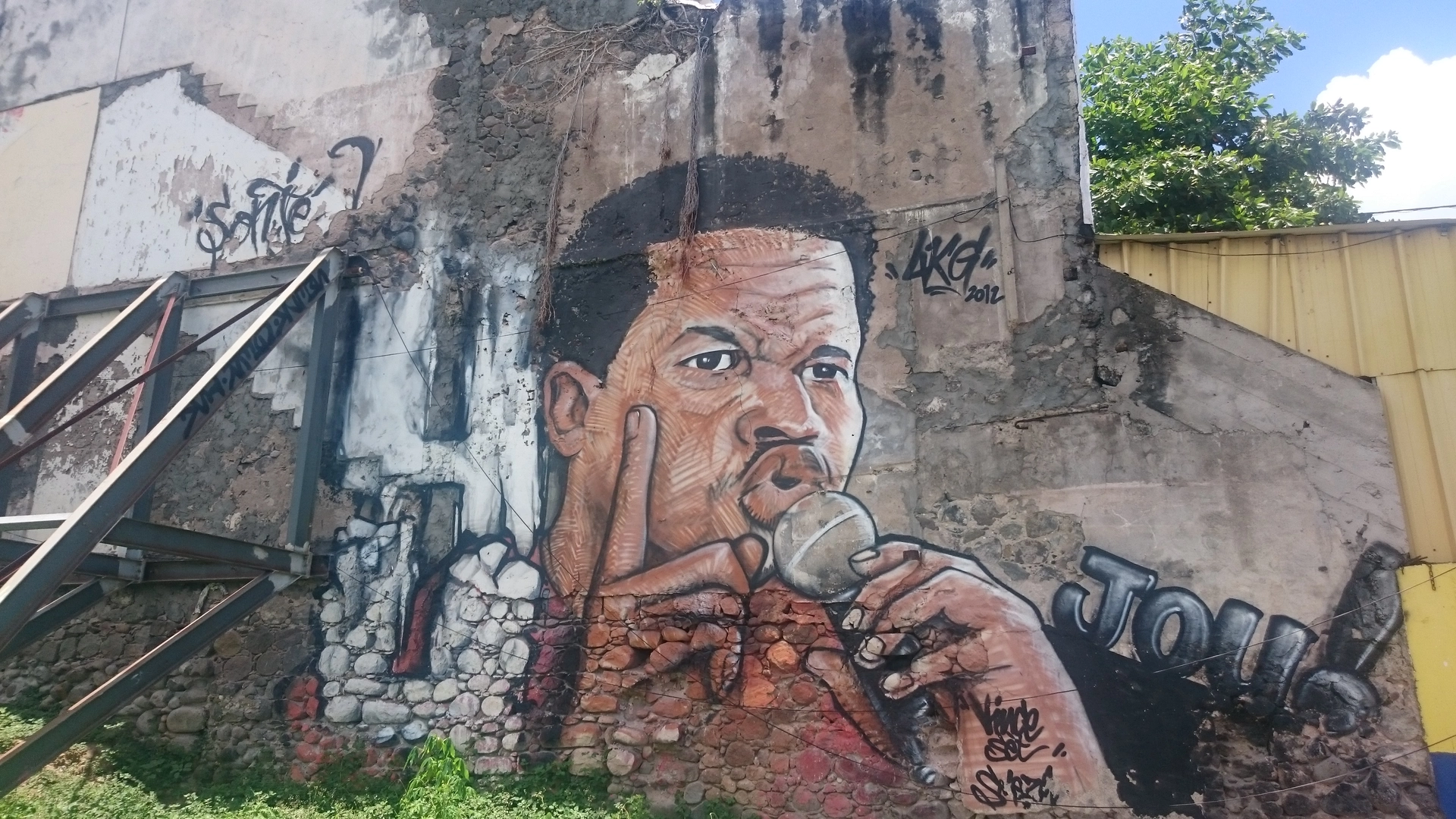 Oeuvre de Street Art réalisée par 4KG à Basse-Terre