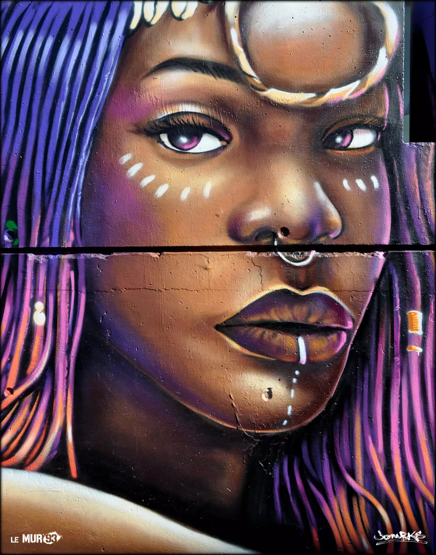 Oeuvre de Street Art réalisée par Doudou Style à Saint-Denis