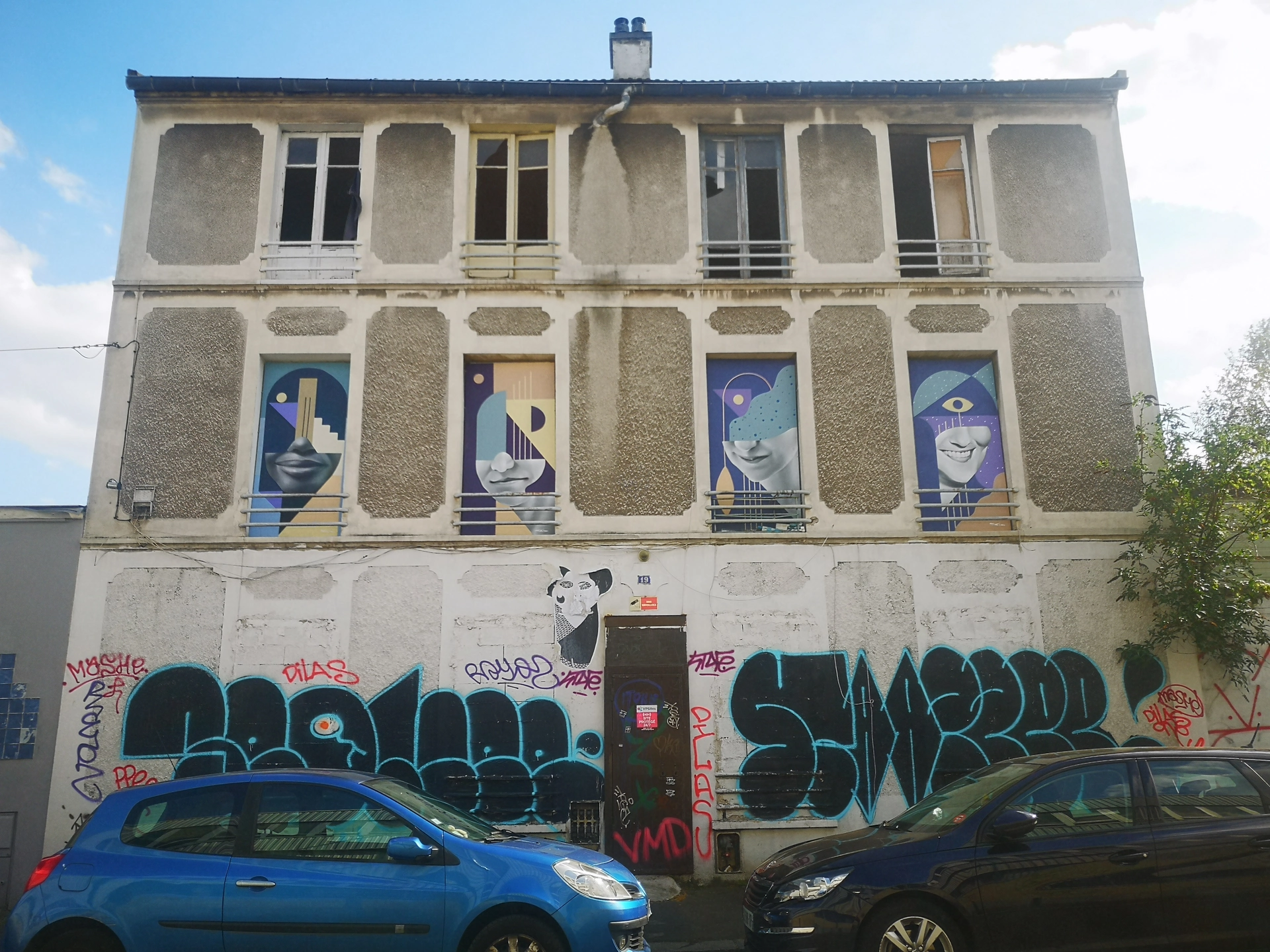 Oeuvre de Street Art réalisée par Skio à Aubervilliers