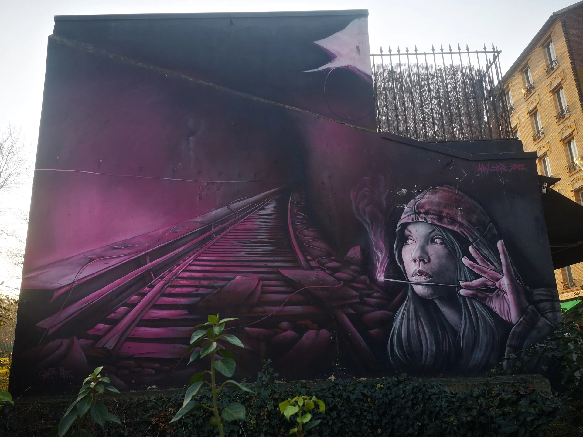Oeuvre de Street Art réalisée par Akhine à Saint-Ouen-sur-Seine