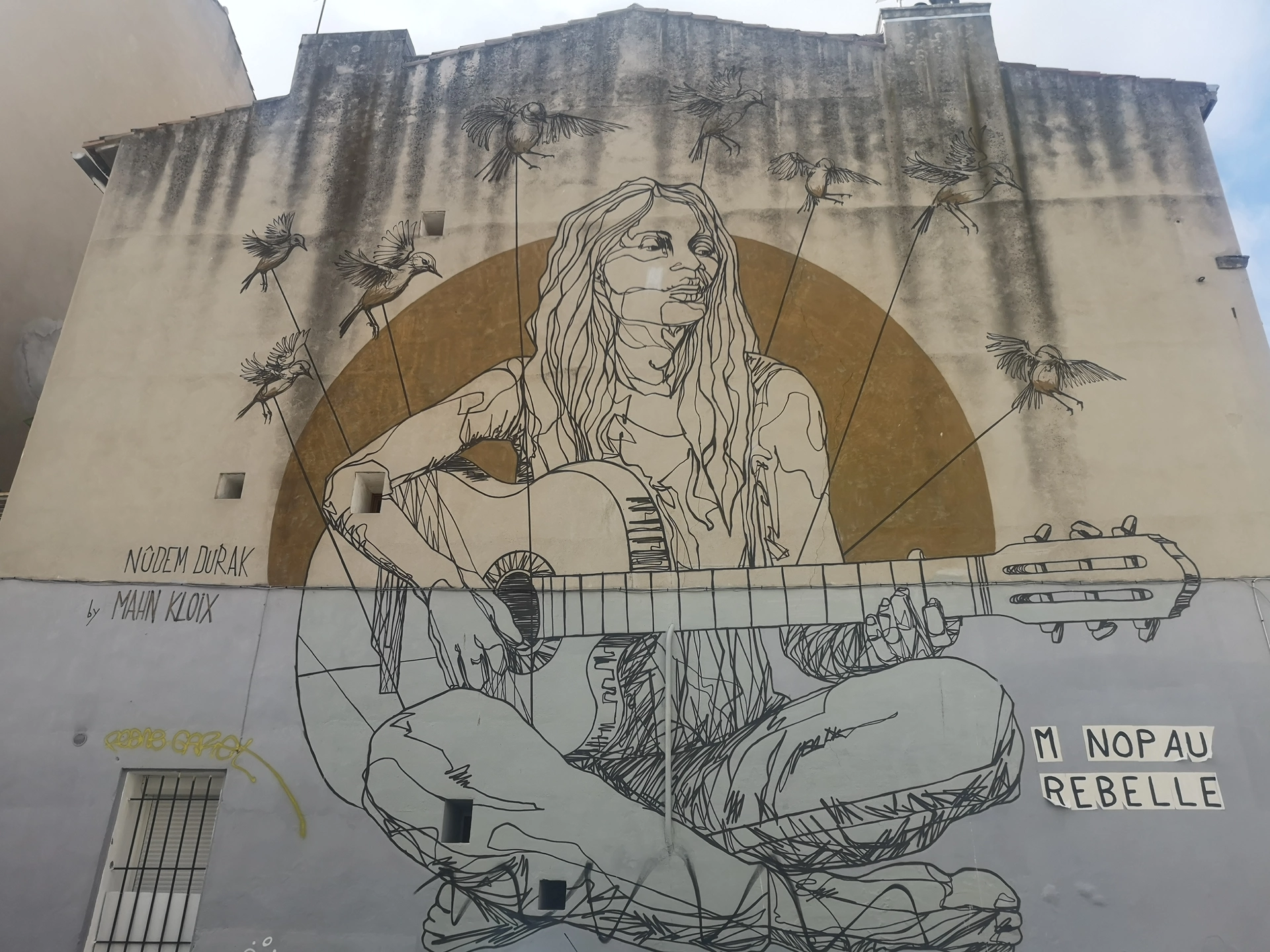 Oeuvre de Street Art réalisée par Mahn Kloix à Marseille